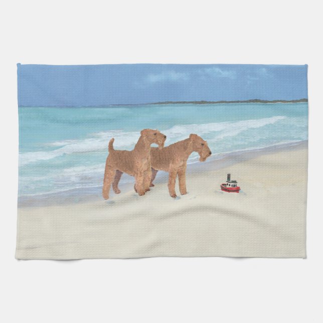 Tiny Tugboat Kitchen Towel (Horizontal)