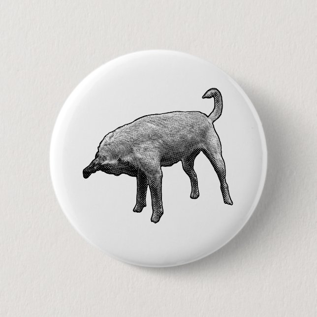 Tiny Turned-Head Terrier Button (Front)