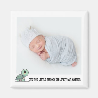 Tiny Turtle Baby Photo Magnet
