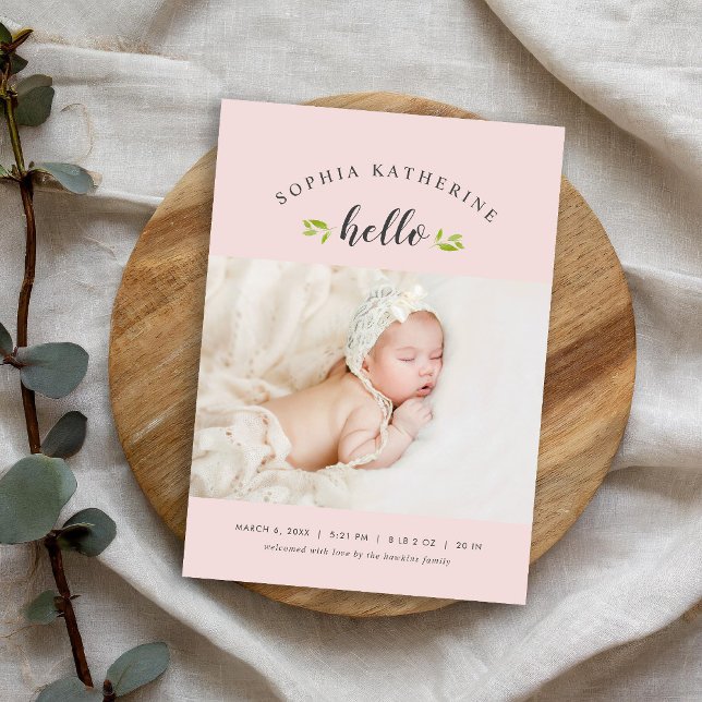 Tiny Twigs Photo Birth Announcement (Creator Uploaded)