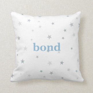 Tiny Twinkle Star Gray Baby Nursery Pillow