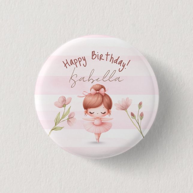 Tiny Twirls – Ballerina  Button (Front)