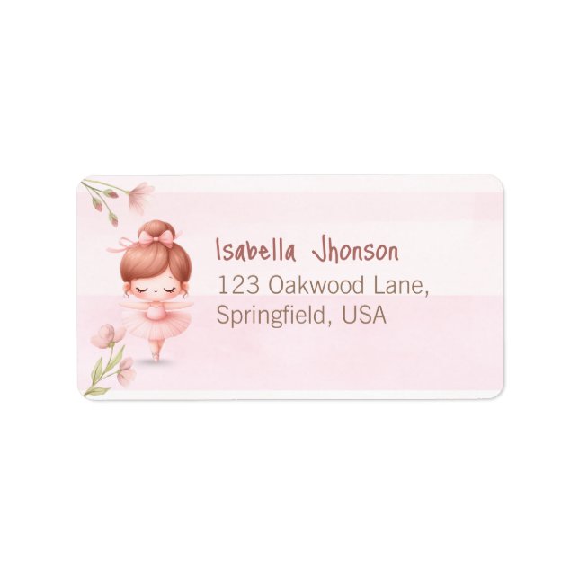 Tiny Twirls – Ballerina  Label (Front)