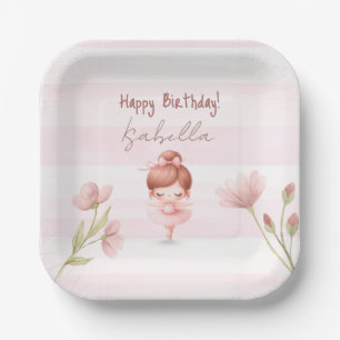 Tiny Twirls – Ballerina  Paper Plates