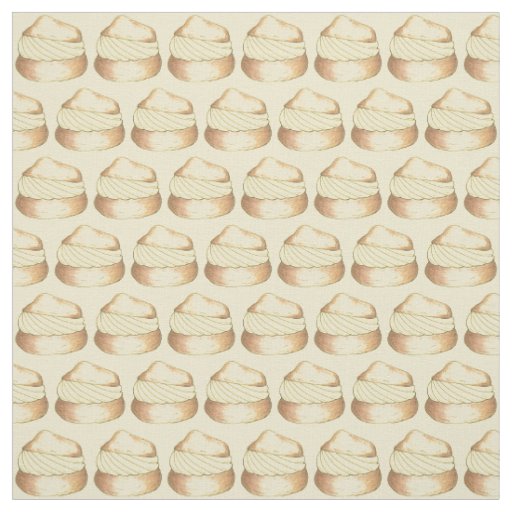 Tiny Vanilla Cream Puff Pastry Dessert Baked Goods Fabric
