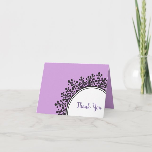 TINY VINES Bat Mitzvah Thank You Card (Front)