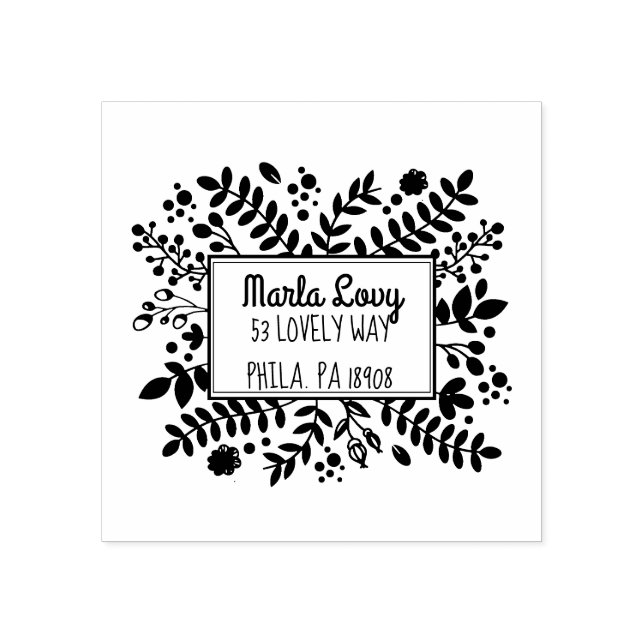 TINY VINES Return Address Stamp (Imprint)