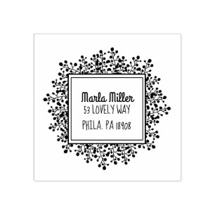 TINY VINES Return Address Stamp