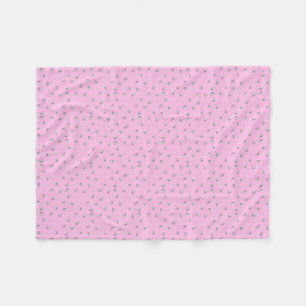 Tiny Westie Daisies KiniArt Fleece Blanket