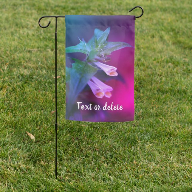 Tiny White Wildflower Close Up Abstract  Garden Flag (In SItu)