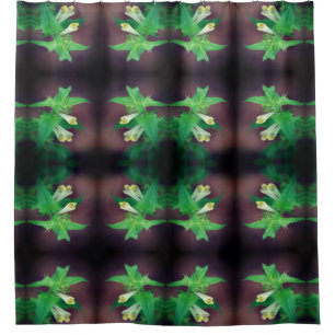 Tiny White Wildflower Floral Art Pattern Shower Curtain