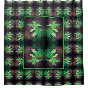 Tiny White Wildflowers Floral Art Pattern Shower Curtain