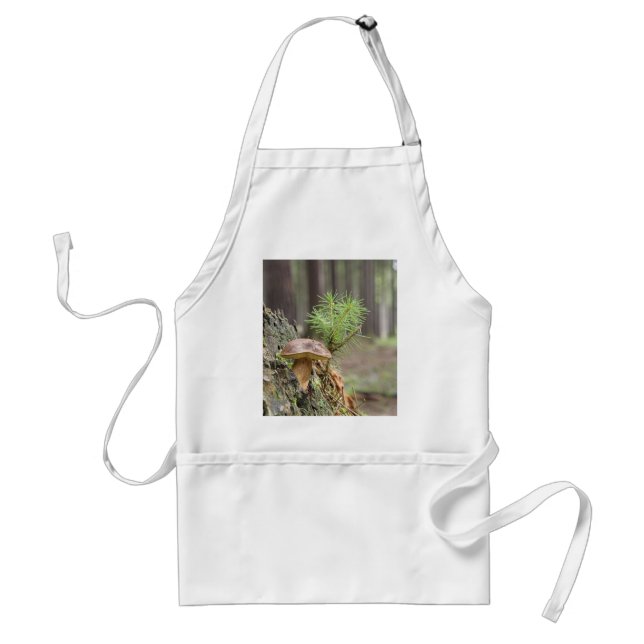 Tiny Wild Mushroom Adult Apron (Front)