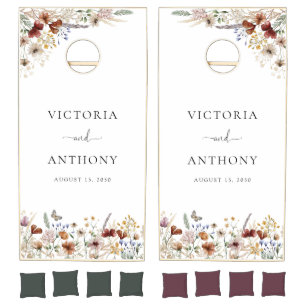 Tiny Wildflower Bridal Shower Cornhole Set