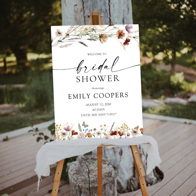 Tiny Wildflower Bridal Shower Foam Boards (Creator Uploaded)