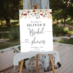 Tiny Wildflower Bridal Shower Foam Boards