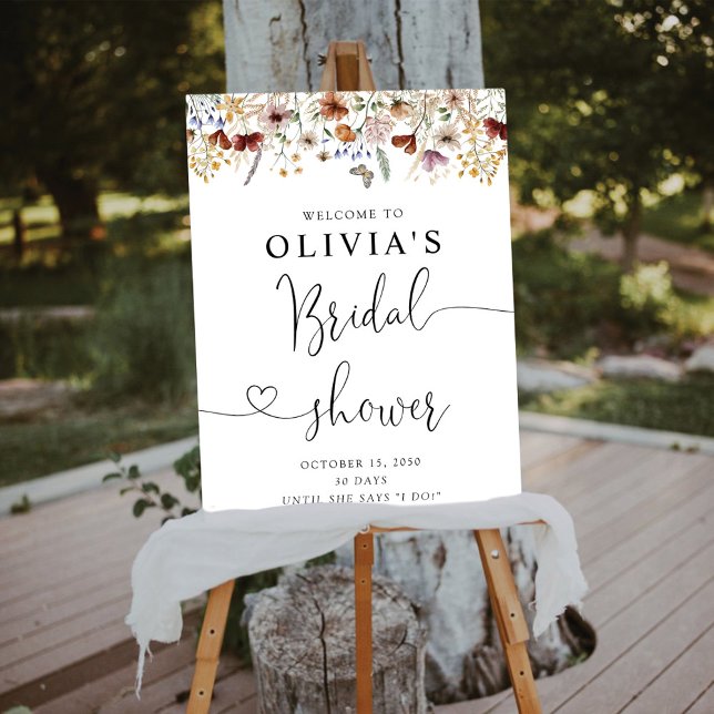 Tiny Wildflower Bridal Shower Foam Boards (Creator Uploaded)