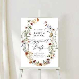 Tiny Wildflower Engagement Party Foam Boards