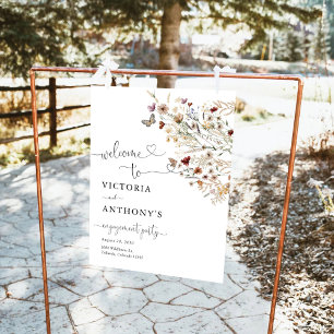 Tiny Wildflower Engagement Party Foam Boards