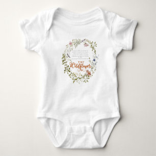 Tiny Wildflower Girl 1st Birthday Baby Bodysuit