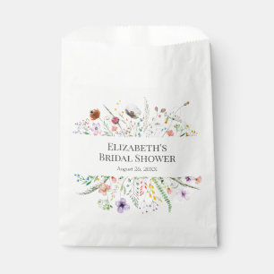 Tiny Wildflower Meadow Bridal Shower Favor Bag