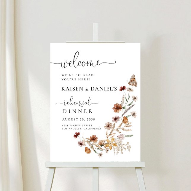 Tiny Wildflower Rehearsal Dinner Foam Boards (Creator Uploaded)