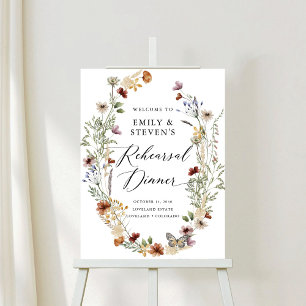 Tiny Wildflower Rehearsal Dinner Foam Boards