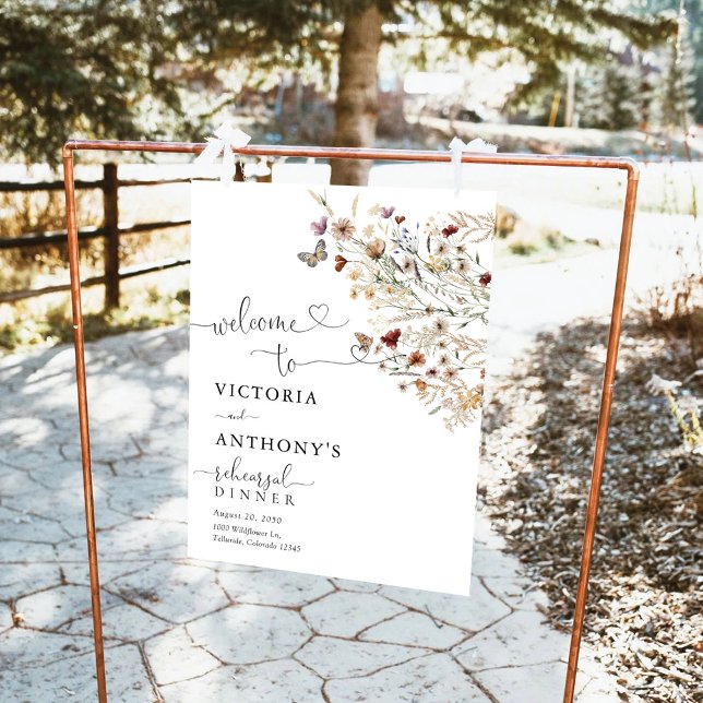 Tiny Wildflower Rehearsal Dinner Foam Boards (Creator Uploaded)