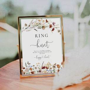 Tiny Wildflower Ring Hunt Sign