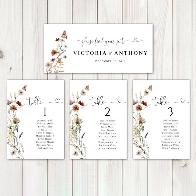 Tiny Wildflower Wedding Head Table Sign (Creator Uploaded)