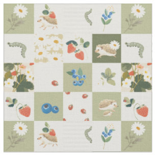 Tiny Wings in summer Garden nursery quilt Fabric