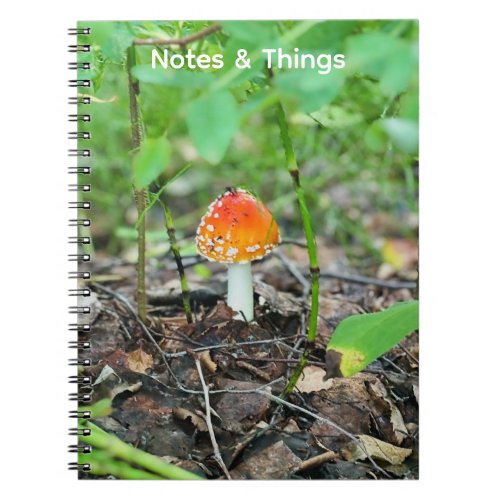 Tiny Woodland Mushroom  Notebook