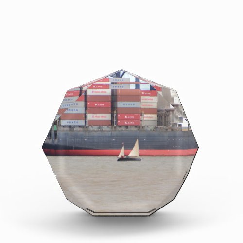 Tiny Yacht  And Huge Container Ship Award