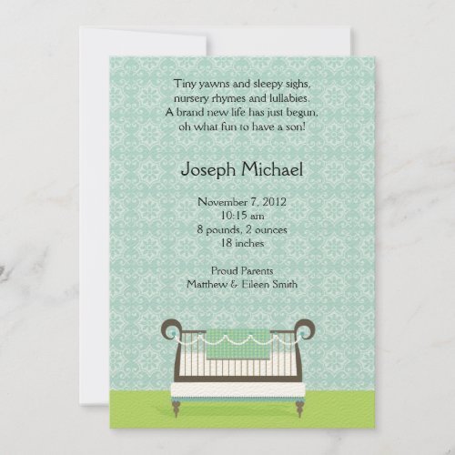 Tiny Yawns Personalized Announcement