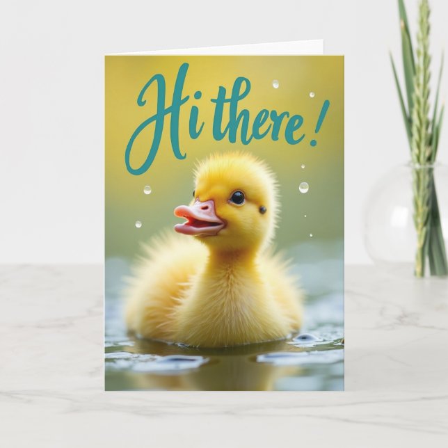 Tiny Yellow Bird Greeting Card (Front)