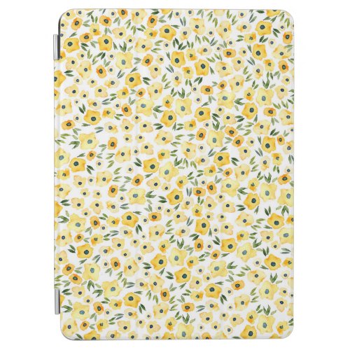 Tiny Yellow Flowers Watercolor Seamless iPad Air Cover