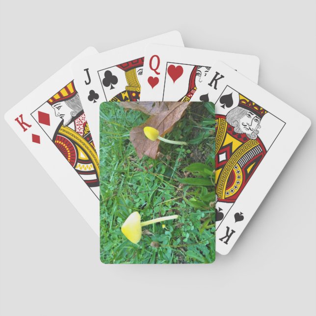 Tiny Yellow Mushrooms Poker Cards (Back)