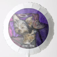 Tiny Yorkie Sleeping Angel Remembrance Balloon