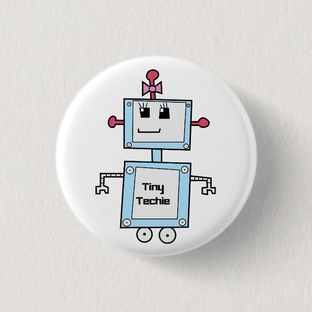 TinyTechie 1 1/4" Button (Front)