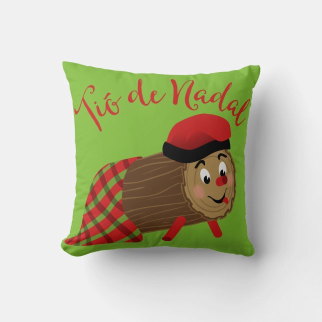 Tio De Nadal Throw Pillow (Front)