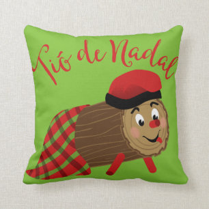 Tio De Nadal Throw Pillow