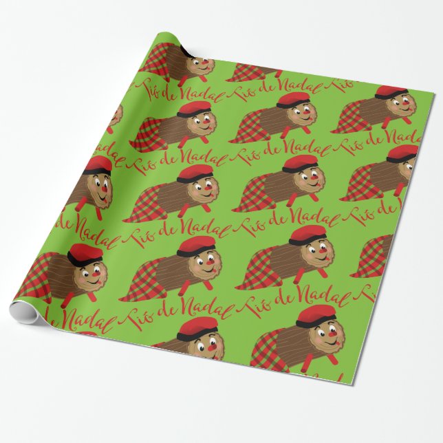 Tio De Nadal Wrapping Paper (Unrolled)
