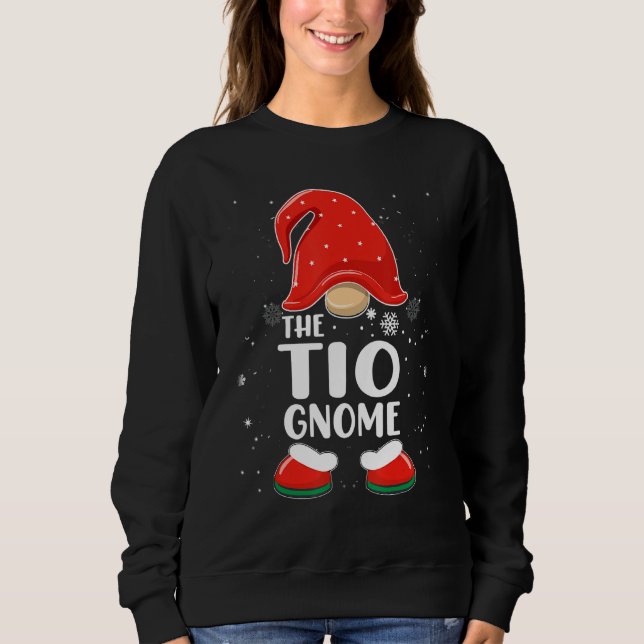 Tio Gnome Buffalo Plaid Matching Family Christmas  Sweatshirt (Front)