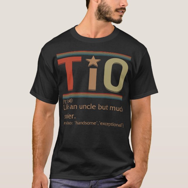 Tio Noun Shirt, Tio Definition Tee, Spanish Uncle T-Shirt (Front)