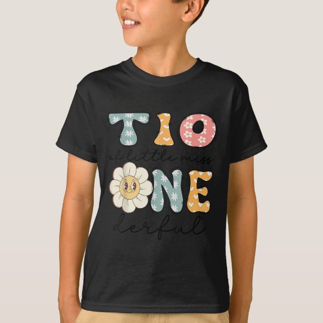 Tio Of Little Miss Onederful 1st Birthday Girl Dai T-Shirt (Front)