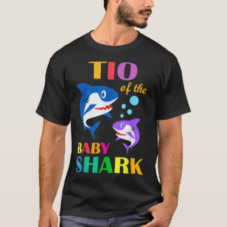 Tio Of The Baby Birthday Shark Tio Shark Christmas T-Shirt
