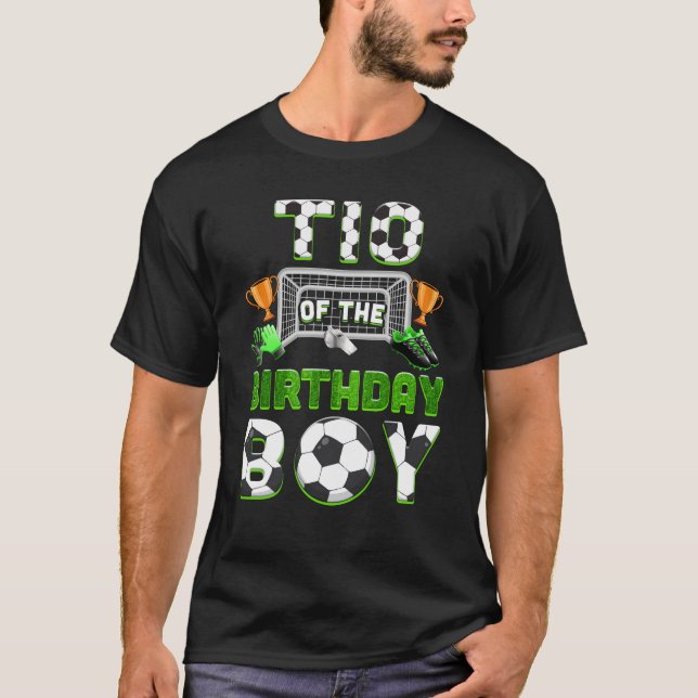 Tio Of The Birthday Boy Soccer Family Matching Par T-Shirt (Front)