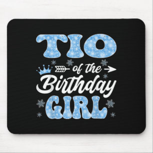 Tio Of The Birthday Girl Snowflakes Winter Christm Mouse Pad