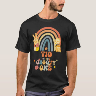 Tio Of The Groovy One Rainbow Boho Birthday Party T-Shirt