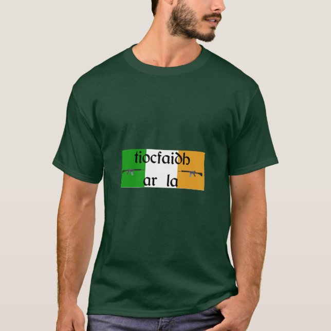 Tiocfaidh Ar La Irish Tricolour shirt (Front)